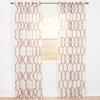 Elisa Emboidered Curtain Panel, Chocolate, 95"
