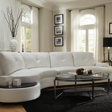 Talia Contemporary Sectional Sofa in White - $1677.90