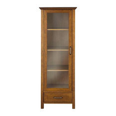 50 Most Por Oak Bathroom Cabinets And Shelves For 2018 Houzz Elegant Home Fashions Avery Linen Cabinet With 1 Door And Bottom Drawer Wood