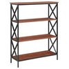 4-Tier Bookcase in Black and Cherry