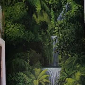 Indoor Pool Murals. Ceiling and Walls (working in)