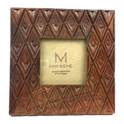 Matr Boomie (P) - Indian Palace Rosewood Frame For 3X3 Photo - Picture Frames