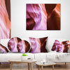 Purple Shade in Antelope Canyon Landscape Photography Throw Pillow, 16"x16"