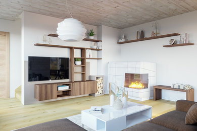 Inspiration for a living room remodel in Other