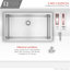 31"L x 18"W Stainless Steel Single Basin Undermount Kitchen Sink with Strainer