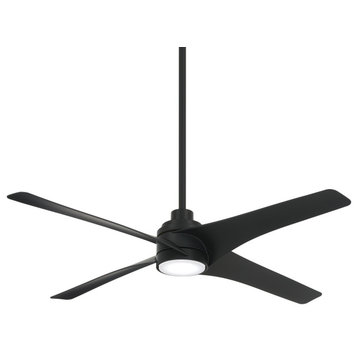 Minka Aire Swept 56" LED Ceiling Fan With Remote Control, Coal