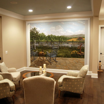 Countryside Mural by Tom Taylor of Mural Art for a home in Celebration, Florida