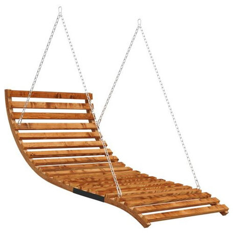 vidaXL Swing Bed Teak Solid bent wood with teak finish