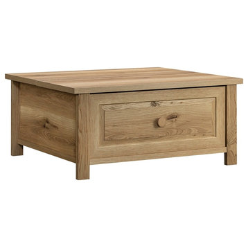 Sauder Hillmont Farm Lift-Top Engineered Wood Coffee Table in Timber Oak