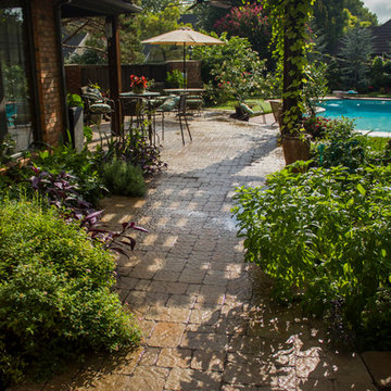 Oklahoma Landscape - Wooden Pergola Growing With Vines