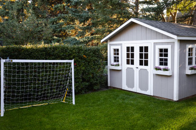 Photo of a contemporary garden shed and building in Calgary.