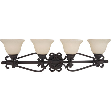 Manor 4-Light Bath Vanity Sconce, Oil Rubbed Bronze