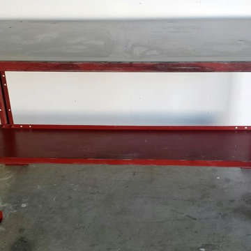 Vintage Industrial Steel Island Desk Table Work Bench
