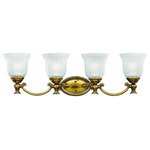 Hinkley - Hinkley Francoise 4-Light Burnished Brass Vanity - This Four Light Vanity is part of the Francoise Collection and has a Burnished Brass Finish. It is Damp Rated.