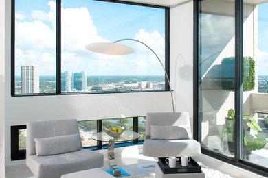 Inspiration for a contemporary living room remodel in Houston