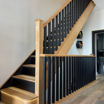 Oak & Black Staircase