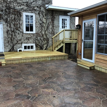 Gazebo with Belgard Patio and Pressure Treated Pine Deck in West Chicago, IL
