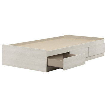 Mates Bed with 3 Drawers White Step One Essential South Shore