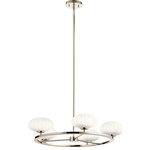 Kichler Lighting - Kichler Lighting 52223PN Pim - Six Light Meidum Chandelier - The Pim 40 inch 5 light round chandelier featuresPim Six Light Meidum Polished Nickel Sati *UL Approved: YES Energy Star Qualified: YES ADA Certified: n/a  *Number of Lights: Lamp: 6-*Wattage:50w G9 bulb(s) *Bulb Included:No *Bulb Type:G9 *Finish Type:Polished Nickel