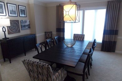 Example of a large transitional dining room design in St Louis
