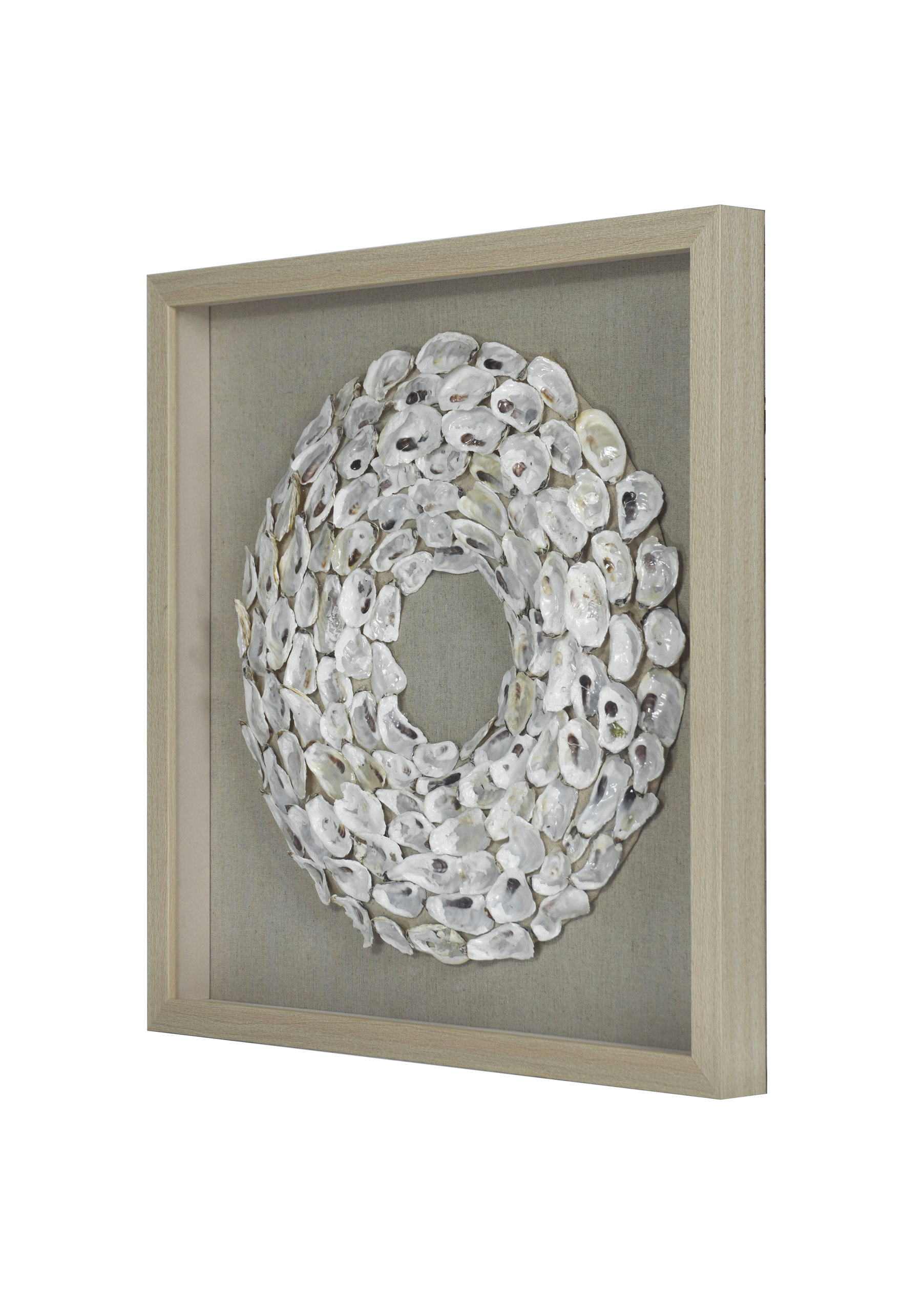 Oyster Shell Rings Shadow Box Wall Décor - Beach Style - Wall Accents ...