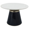 Marble Top, 17" Nebular Side Table, Black