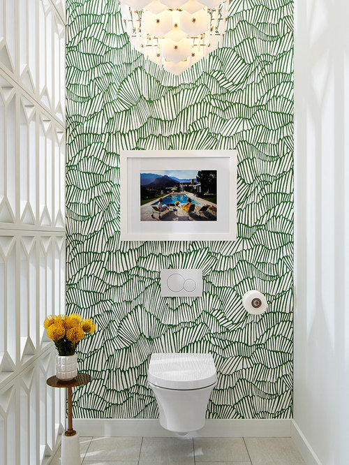 Best Midcentury Powder Room Design Ideas & Remodel Pictures Houzz