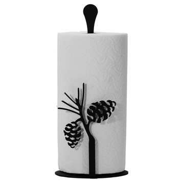 Rooster Paper Towel Stand, Pinecone