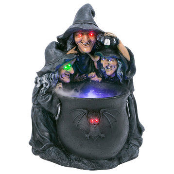 23" Color Changing Smoking Witches Cauldron