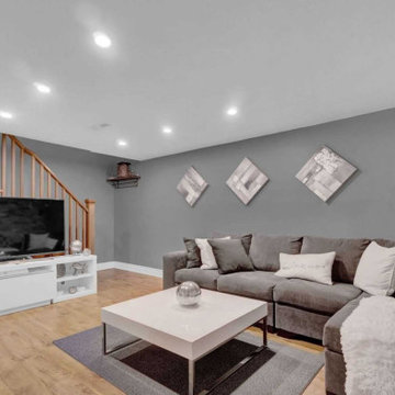 Basement entertainment space