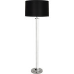 Robert Abbey - Fineas Floor Lamp, Polished Nickel/Black - Fineas Contemporary Floor Lamp