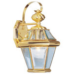 Livex Lighting - Georgetown Outdoor Wall Lantern, Polished Brass - Our Georgetown collection will add regal elegance to your home with our line of lighting that embodies a classic design for those who only want the finest in life. Using the highest of quality materials available, the Georgetown collection begins with solid brass so that each fixture not only looks fantastic, but provides a fit and finish that will last for years as well.
