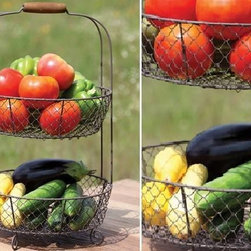 Two Tier Wire Basket - Baskets