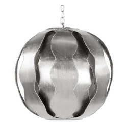 Worlds Away Emilio Silver Leaf Pendant - Pendant Lighting