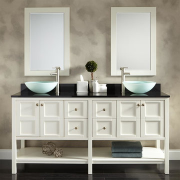 72" Bowman Vessel Sink Vanity - White