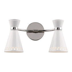Havana 2 Light Wall Sconce White by Jonathan Adler - Wall Sconces