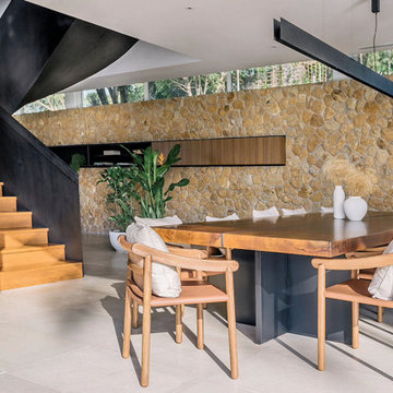 Tropical Luxury Villa Interior Dining Room Thailand