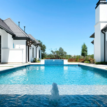 Backyard Pool and Hot Tub