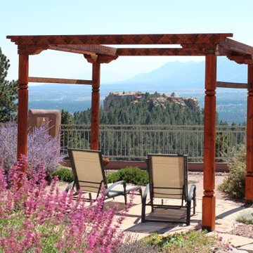 Wooden carved pergola - southwestern style