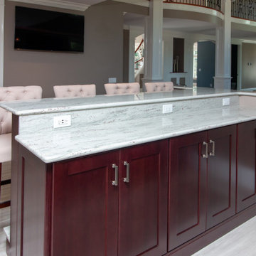 Transitional Cabico Unique Cherry Cordovan Kitchen Remodel with Butler’s Pantry
