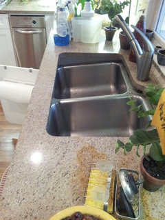 How to glue undermount sink to granite