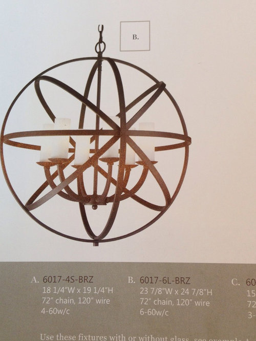 Black or antique brass orb chandelier?