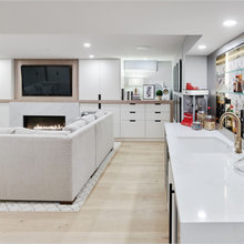 Black and white basement ideas