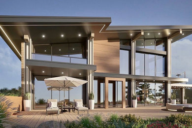 Contemporary exterior home idea in New York
