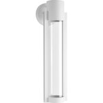 Progress Lighting - Z-1030 Collection 1-Light LED Medium Wall Lantern, White - A modern outdoor LED sconce with an architectural-inspired open linear frame and clear glass diffuser. Finished in Satin White.