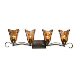www.essentialsinside.com: vetraio 4 light bronze vanity strip - Bathroom Vanity Lighting