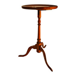 Dunlap Candlestand with Dish Rim Top - Side Tables And End Tables