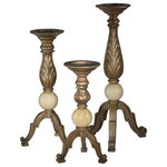 Dale Tiffany - Dale Tiffany PA500005 Marcus, 20" 3-Piece Marble Candle Holder Set, Multi-Color - Our 3 piece Marcus Marble candle holder set is a fMarcus 20 Inch 3-Pie Multi-Color *UL Approved: YES Energy Star Qualified: n/a ADA Certified: n/a  *Number of Lights:   *Bulb Included:No *Bulb Type:No *Finish Type:Multi-Color