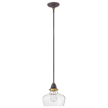 Hinkley Academy Small School House Glass Pendant, Oil Rubbed Bronze