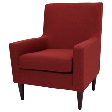 Elegant Accent Chair, Padded Seat, High Back and Track Arms, Picante